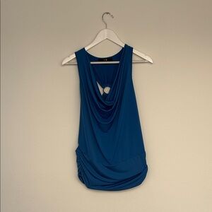 Forever 21 Denim Blue Drape Tank Top